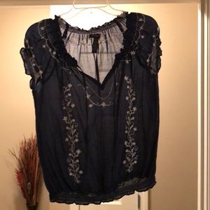 Cute Banana Republic Navy Blue Shirt